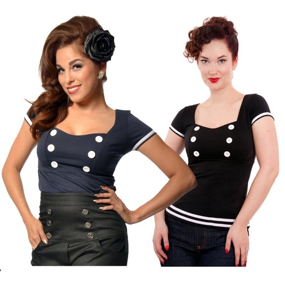 EUC ModCloth Splash Dance Top - Picture 2 of 7